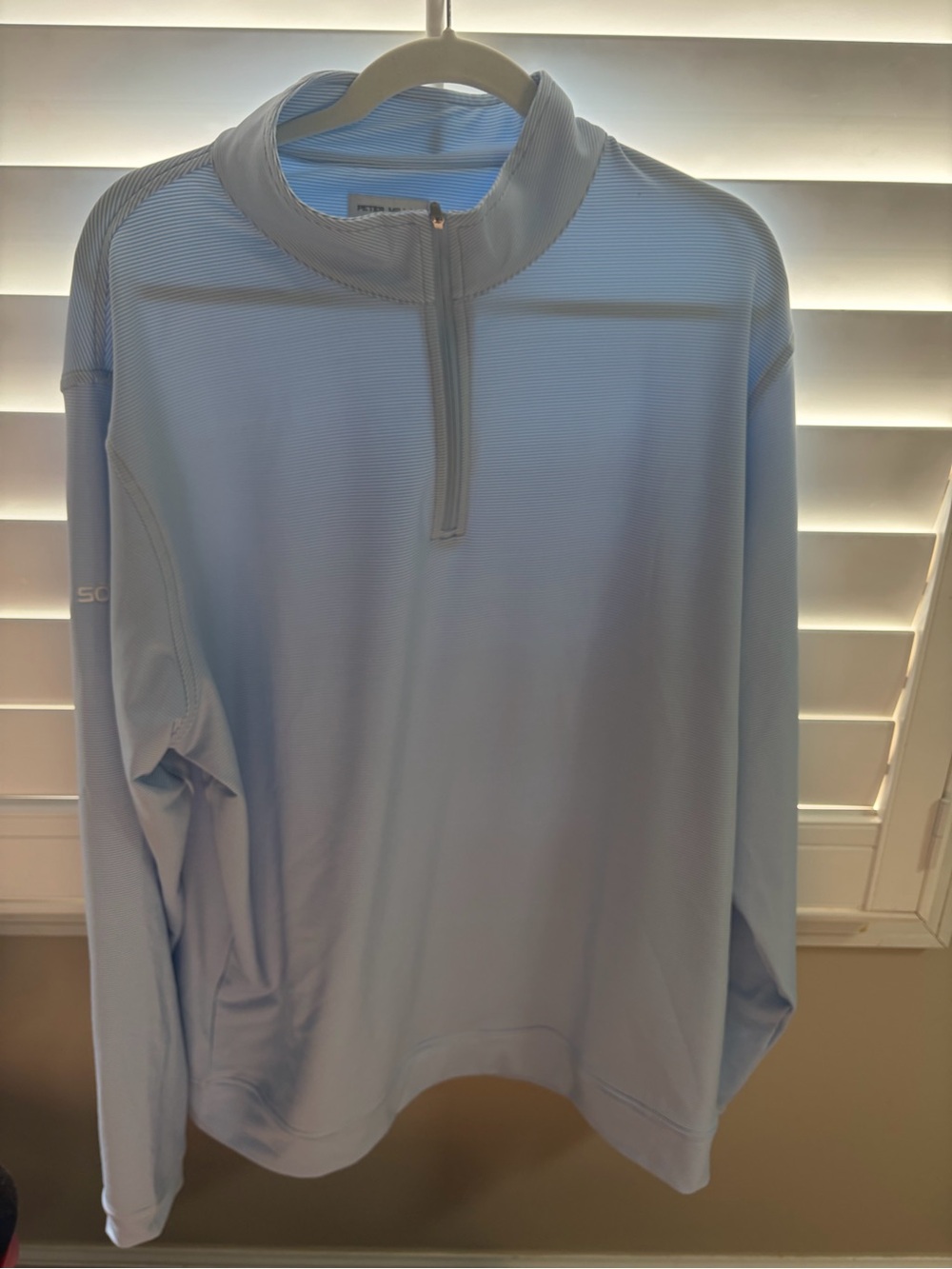 Peter Millar Light Blue Quarter-Zip Pullover